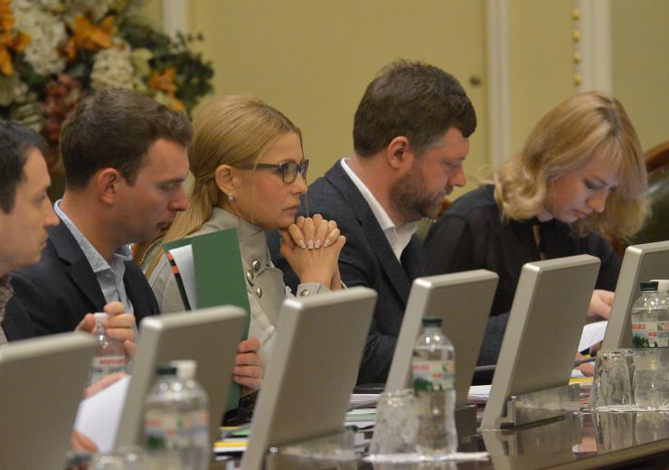 Засідання Погоджувальної ради у Верховній Раді України. Ярослав Железняк (ГОЛОС)Юлія Тимошенко(Б) Олександр Корнієнко (СН)Олена Шуляк
