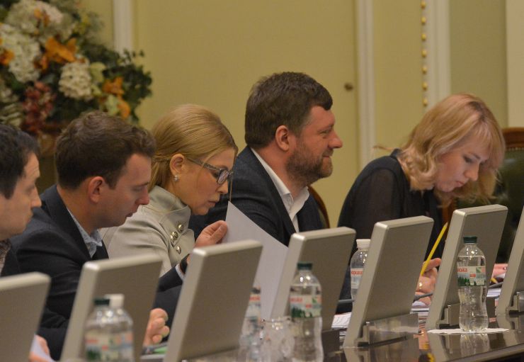 Засідання Погоджувальної ради у Верховній Раді України. Ярослав Железняк (ГОЛОС)Юлія Тимошенко(Б) Олександр Корнієнко (СН)Олена Шуляк