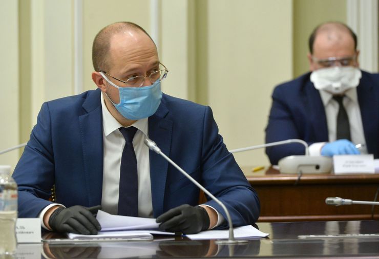 Робоча нарада керівництва Верховної Ради з представниками Уряду, депутатських фракцій та груп. Прем'єр-міністр України Денис Шмигаль.