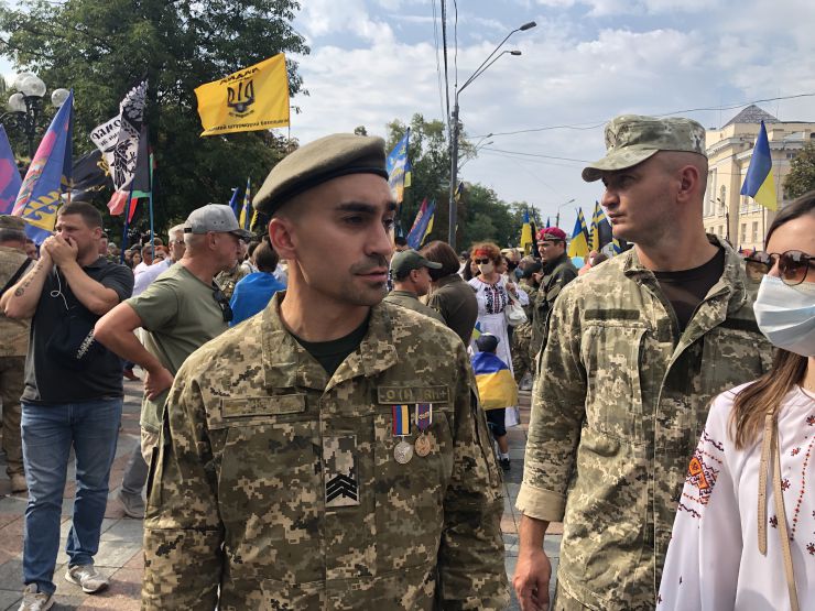 У Києві з нагоди Дня Незалежності України пройшов Марш захисників України.