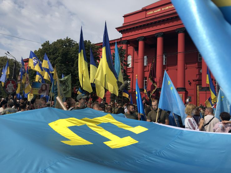У Києві з нагоди Дня Незалежності України пройшов Марш захисників України.