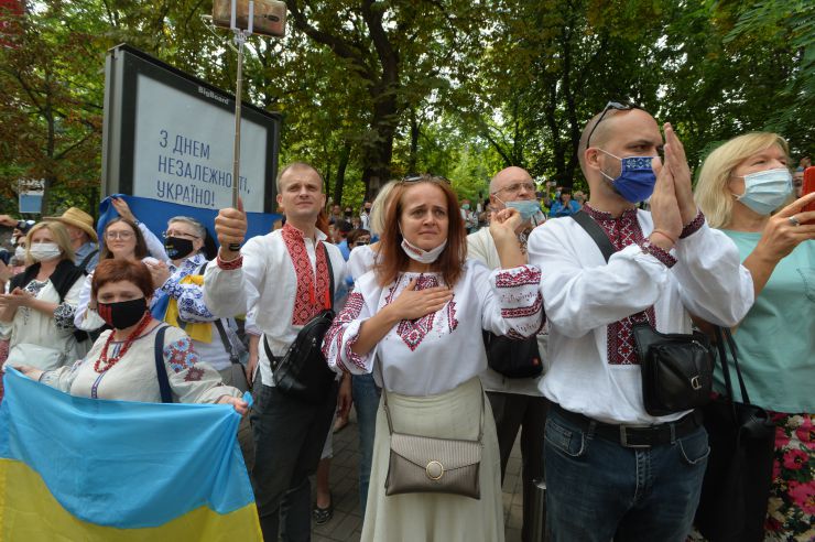 У Києві з нагоди Дня Незалежності України пройшов Марш захисників України.