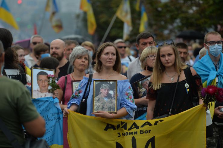 У Києві з нагоди Дня Незалежності України пройшов Марш захисників України.