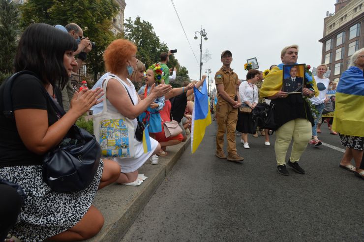 У Києві з нагоди Дня Незалежності України пройшов Марш захисників України.