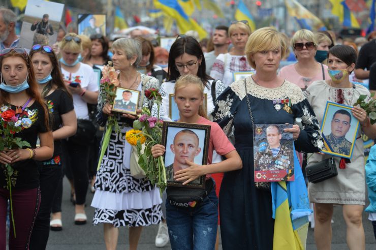 У Києві з нагоди Дня Незалежності України пройшов Марш захисників України.