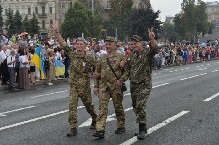 У Києві з нагоди Дня Незалежності України пройшов Марш захисників України.