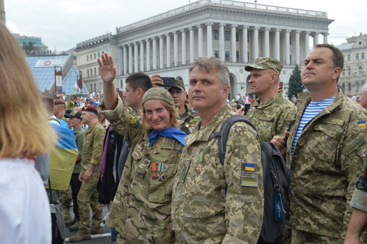У Києві з нагоди Дня Незалежності України пройшов Марш захисників України.