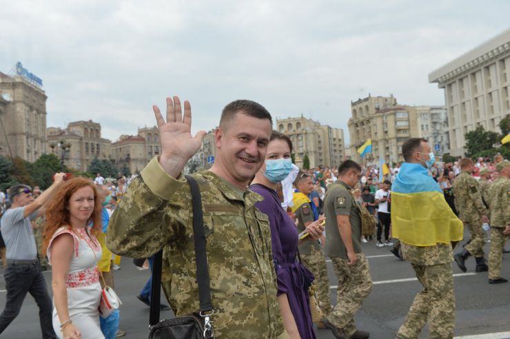У Києві з нагоди Дня Незалежності України пройшов Марш захисників України.
