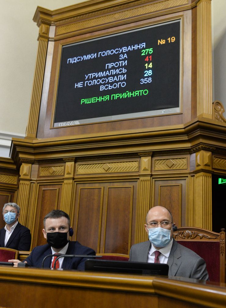 Пленарне засідання Верховної Ради України.

Після закінчення перерви до розгляду оголошено проект Закону про Державний бюджет України на 2021 рік №4000.
Міністр фінансів Сергій Марченко у виступі нагадав, що Уряд подав проект державного бюджету на 2021 рік 14 вересня поточного року. Він зазначив, що «проект є цілком збалансованим та реальним до виконання. Це бюджет можливостей для подальшого розвитку».
Після закінчення виступів головуючий поставив на голосування проект Постанови «Про висновки та пропозиції до проекту Закону України про Державний бюджет України на 2021 рік» №4000-П.
Постанову прийнято 275 голосами «за» за основу та в цілому.
Шмигаль
