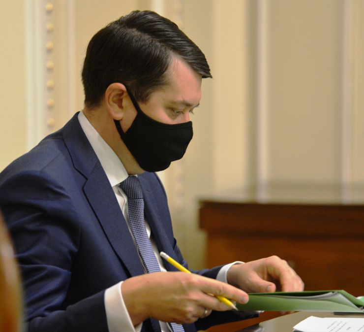 Засідання Погоджувальної ради депутатських фракцій (депутатських груп) Верховної Ради України. Дмитро Разумков 