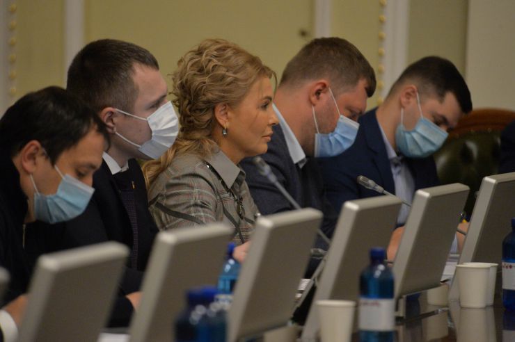 Засідання Погоджувальної ради депутатських фракцій (депутатських груп) ВР.  Микола Сольський , Роман Костенко , Юлія Тимошенко, Олександр Корнієнко, Василь Мокан 