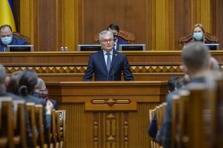 Пленарне засідання Верховної Ради України. Виступ у Верховній Раді України Президента Литовської Республіки Гітанаса Наусєди.