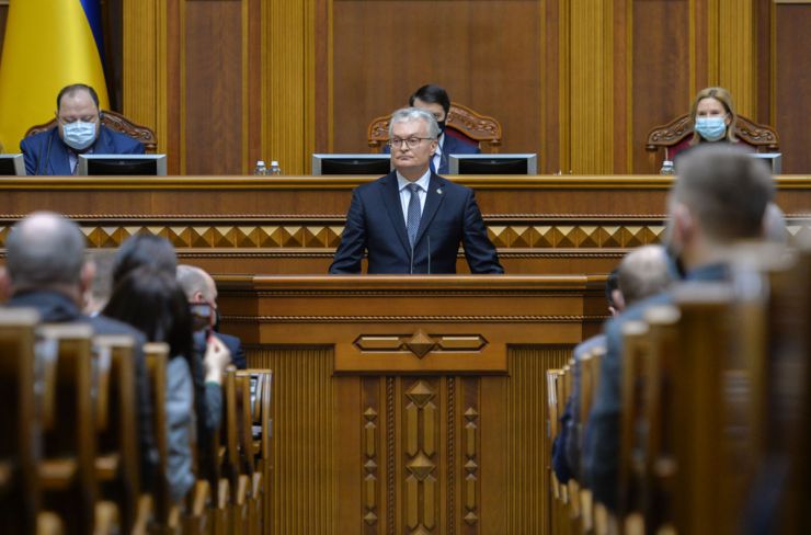 Пленарне засідання Верховної Ради України. Виступ у Верховній Раді України Президента Литовської Республіки Гітанаса Наусєди.
