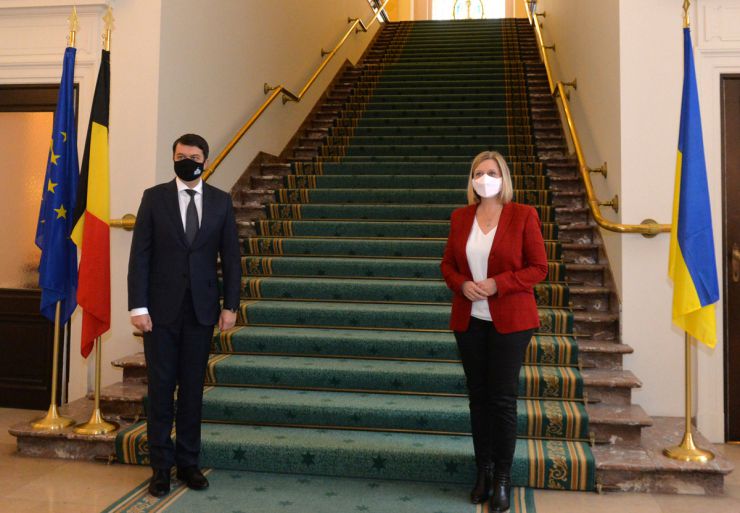 Робочий візит Голови Верховної Ради України Дмитра Разумкова до Королівства Бельгія, інституцій Європейського Союзу, НАТО та Великого Герцогства Люксембург. Зустріч з Головою Палати Представників Бельгії Еліан Тільйо.