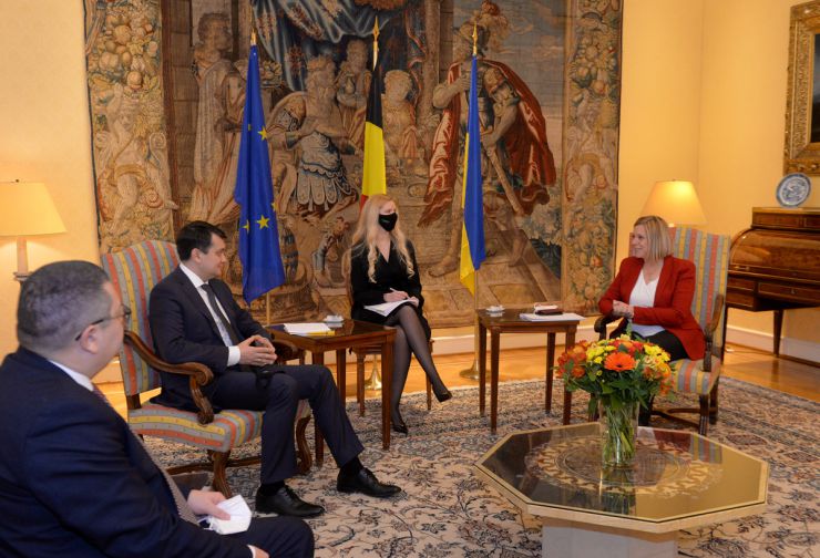 Робочий візит Голови Верховної Ради України Дмитра Разумкова до Королівства Бельгія, інституцій Європейського Союзу, НАТО та Великого Герцогства Люксембург. Зустріч з Головою Палати Представників Бельгії Еліан Тільйо.
