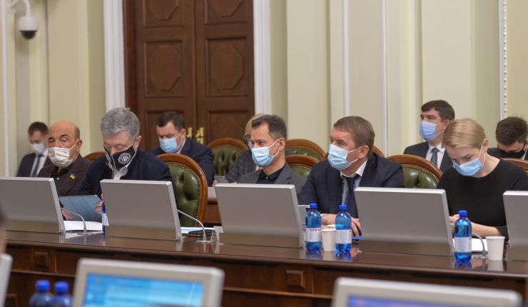 Засідання Погоджувальної ради депутатських фракцій (депутатських груп) у ВР. Вадим Рабінович, Петро Порошенко, Тарас Батенко, Олег  Кулініч, Анастасія Радіна