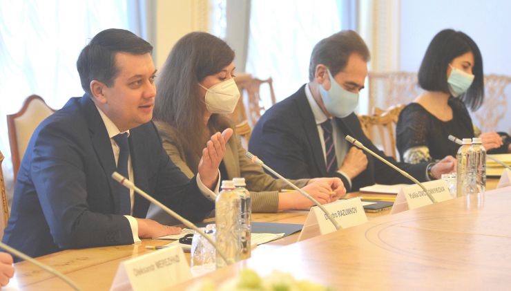 Зустріч. Голови Верховної Ради України Дмитра Разумкова з Головою Сейму Литовської Республіки Вікторією Чміліте-Нільсен.