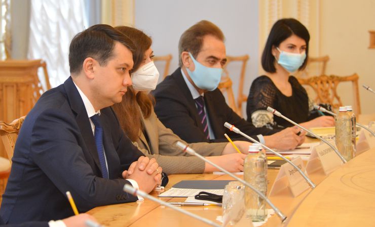 Зустріч. Голови Верховної Ради України Дмитра Разумкова з Головою Сейму Литовської Республіки Вікторією Чміліте-Нільсен.