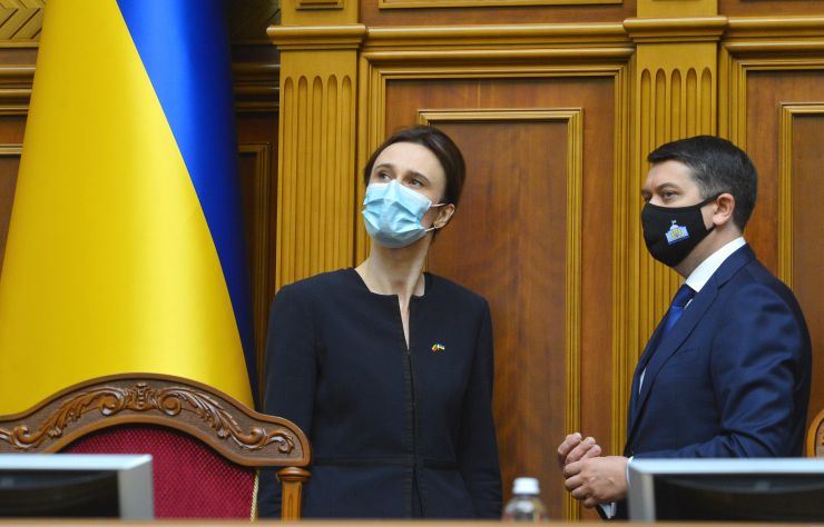 Зустріч. Голови Верховної Ради України Дмитра Разумкова з Головою Сейму Литовської Республіки Вікторією Чміліте-Нільсен.