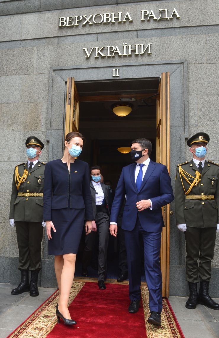 Зустріч. Голови Верховної Ради України Дмитра Разумкова з Головою Сейму Литовської Республіки Вікторією Чміліте-Нільсен.