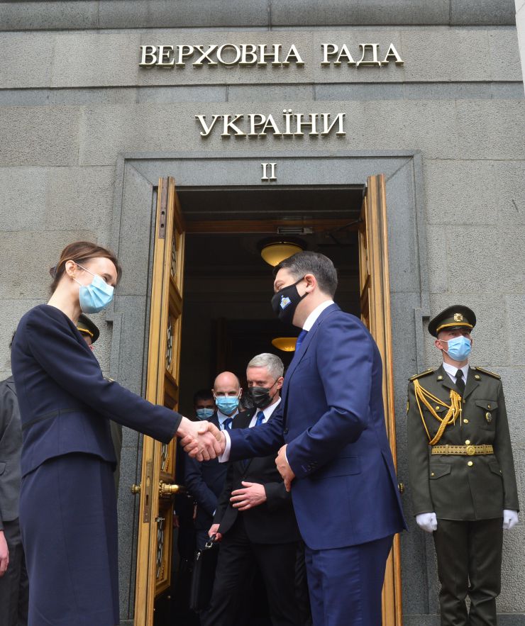 Зустріч. Голови Верховної Ради України Дмитра Разумкова з Головою Сейму Литовської Республіки Вікторією Чміліте-Нільсен.