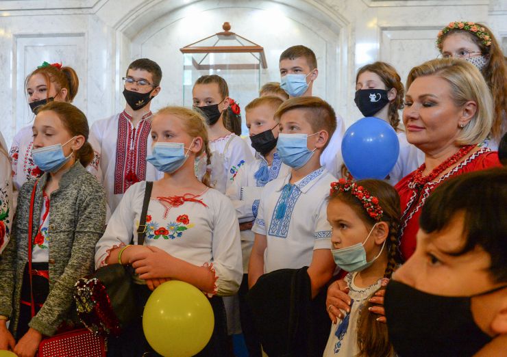 Голова Верховної Ради України Дмитро Разумков,  Перший заступник Голови Верховної Ради України Руслан Стефанчук зустрілися з дітьми зі сходу України на екскурсії в Верховній Раді України
