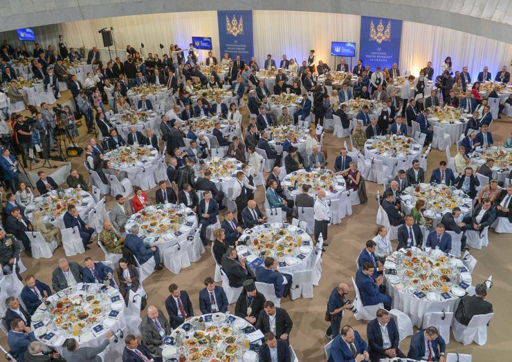 Голова Верховної Ради України Дмитро Разумков, Перший заступник Голови Верховної Ради України Руслан Стефанчук взяли участь у IX Національному молитовному сніданку, присвяченого 30-тій річниці Незалежності України.