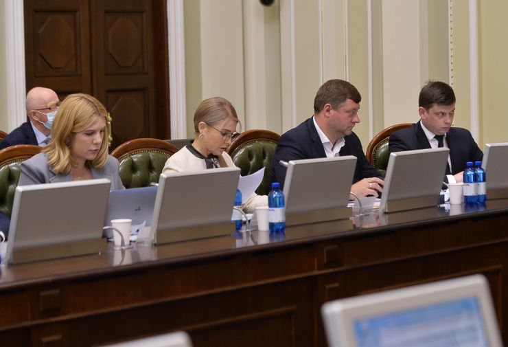 Засідання Погоджувальної ради у Верховній Раді України під головуванням  Голови Верховної Ради України Руслана Стефанчука. Кіра Рудик, Юлія Тимошенко, Олександр Корнієнко