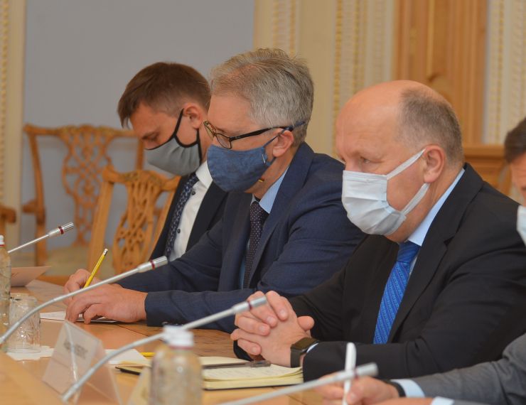 Зустріч Голови Верховної Ради України Руслана Стефанчука з Головою делегації Європейського Парламенту у ПА ЄВРОНЕСТ, членом делегації Європейського Парламенту у Парламентському комітеті Асоціації Україна-ЄС Андріусом Кубіліусом.