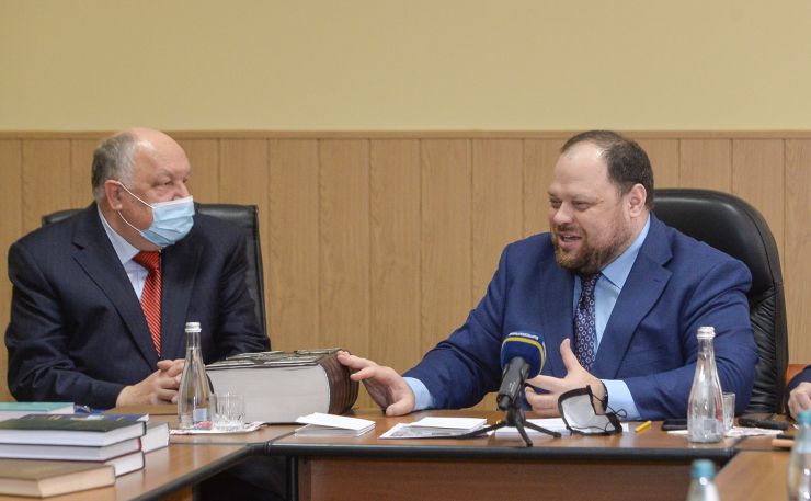 Зустріч Голови ВР України Руслана Стефанчука з провідними науковцями Інституту української мови НАН України. Директор Інституту української мови НАН України Павло Гриценко