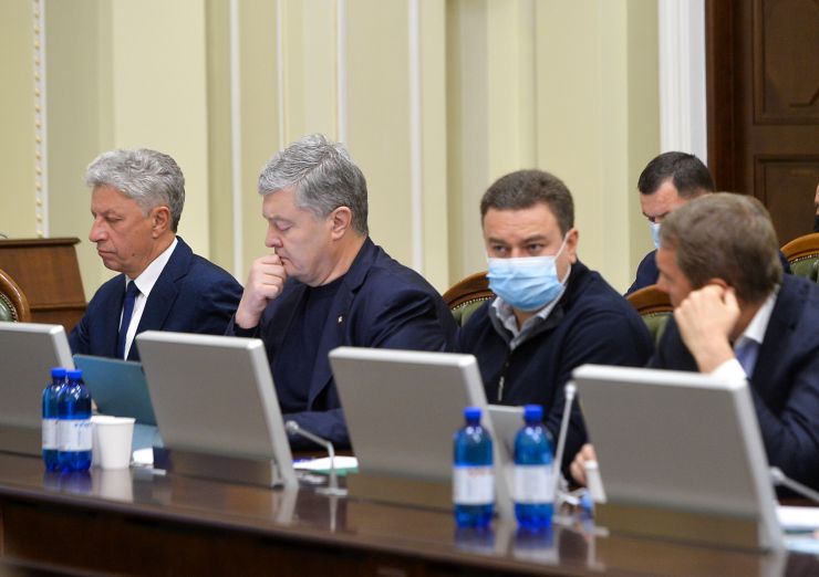 Погоджувальна рада у Верховній Раді України. Юрій Бойко, Петро Порошенко, Віктор Бондар, Олег Кулініч