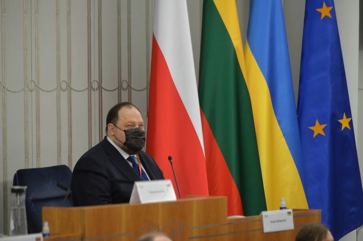 Робочий візит Голови Верховної Ради України Руслана Стефанчука до Республіки Польща з метою участі у XI Сесії Міжпарламентської Асамблеї Верховної Ради України, Сейму i Сенату Республіки Польща nа Сеймасу Литовської Республіки.
Перехід Голови Верховної Ради України Руслана Стефанчука  до кабінету Маршалка Сенату РП Томаша Гродзького для короткої вітальної розмови. 
Спільний перехід Голови Верховної Ради України Руслана Стефанчука, Голови Сеймасу Литовської Республіки Вікторія Чміліте-Нільсен та Маршалка Сенату Республіки Польща проф.  Томаша Гродзького до місця проведення засідання Міжпарламентської асамблеї (зала пленарних засідань Сенату РП). 
Відкриття XI сесії Міжпарламентської асамблеї Верховної Ради України, Сейму і Сенату Республіки Польща та Сеймасу Литовської Республіки.
 Вітальне слово Маршалка Сенату РП проф. Томаша Гродзького.
 Вітальне слово Голови Сеймасу Литовської Республіки Вікторія Чміліте-Нільсен. 
Вітальне слово Голови Верховної Ради України Р.Стефанчука Спільне фотографування голів парламентів України, Польщі та Литви
