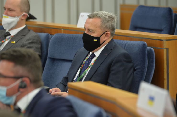 Робочий візит Голови Верховної Ради України Руслана Стефанчука до Республіки Польща з метою участі у XI Сесії Міжпарламентської Асамблеї Верховної Ради України, Сейму i Сенату Республіки Польща nа Сеймасу Литовської Республіки.
Перехід Голови Верховної Ради України Руслана Стефанчука  до кабінету Маршалка Сенату РП Томаша Гродзького для короткої вітальної розмови. 
Спільний перехід Голови Верховної Ради України Руслана Стефанчука, Голови Сеймасу Литовської Республіки Вікторія Чміліте-Нільсен та Маршалка Сенату Республіки Польща проф.  Томаша Гродзького до місця проведення засідання Міжпарламентської асамблеї (зала пленарних засідань Сенату РП). 
Відкриття XI сесії Міжпарламентської асамблеї Верховної Ради України, Сейму і Сенату Республіки Польща та Сеймасу Литовської Республіки.
 Вітальне слово Маршалка Сенату РП проф. Томаша Гродзького.
 Вітальне слово Голови Сеймасу Литовської Республіки Вікторія Чміліте-Нільсен. 
Вітальне слово Голови Верховної Ради України Р.Стефанчука Спільне фотографування голів парламентів України, Польщі та Литви
