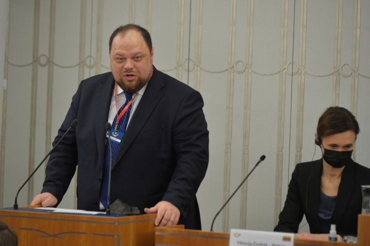 Робочий візит Голови Верховної Ради України Руслана Стефанчука до Республіки Польща з метою участі у XI Сесії Міжпарламентської Асамблеї Верховної Ради України, Сейму i Сенату Республіки Польща nа Сеймасу Литовської Республіки.
Перехід Голови Верховної Ради України Руслана Стефанчука  до кабінету Маршалка Сенату РП Томаша Гродзького для короткої вітальної розмови. 
Спільний перехід Голови Верховної Ради України Руслана Стефанчука, Голови Сеймасу Литовської Республіки Вікторія Чміліте-Нільсен та Маршалка Сенату Республіки Польща проф.  Томаша Гродзького до місця проведення засідання Міжпарламентської асамблеї (зала пленарних засідань Сенату РП). 
Відкриття XI сесії Міжпарламентської асамблеї Верховної Ради України, Сейму і Сенату Республіки Польща та Сеймасу Литовської Республіки.
 Вітальне слово Маршалка Сенату РП проф. Томаша Гродзького.
 Вітальне слово Голови Сеймасу Литовської Республіки Вікторія Чміліте-Нільсен. 
Вітальне слово Голови Верховної Ради України Р.Стефанчука Спільне фотографування голів парламентів України, Польщі та Литви
