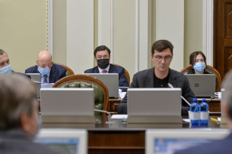Засідання Погоджувальної ради у Верховній Раді України під головуванням  Голови Верховної Ради України Руслана Стефанчука. Штучний 