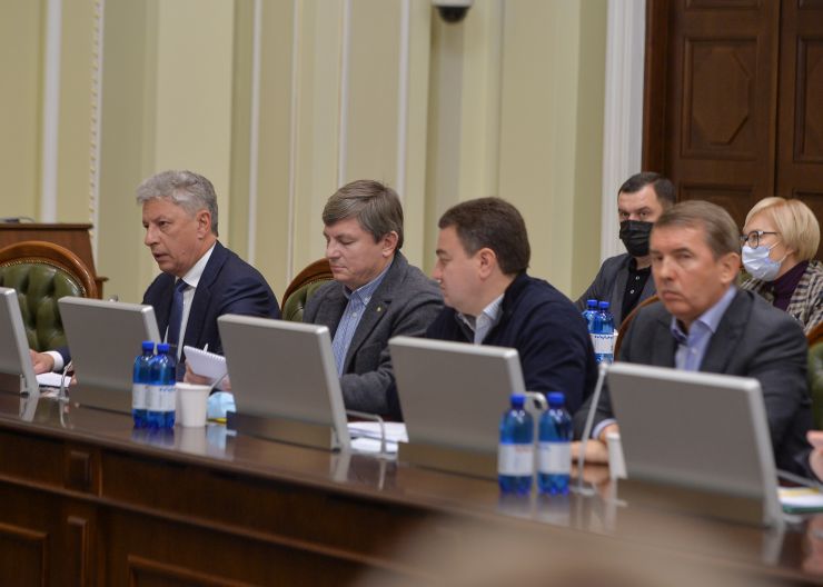 Засідання Погоджувальної ради у Верховній Раді України під головуванням  Голови Верховної Ради України Руслана Стефанчука. Юрій Бойко, Артур Герасимов, Віктор Бондар, Олег Кулініч  