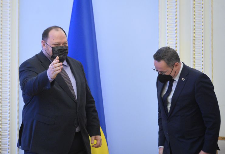 Зустріч Голови Верховної Ради України Руслана Стефанчука з членом Комітету Сейму Литовської Республіки у закордонних справах Жигімантасом Павільонісом
