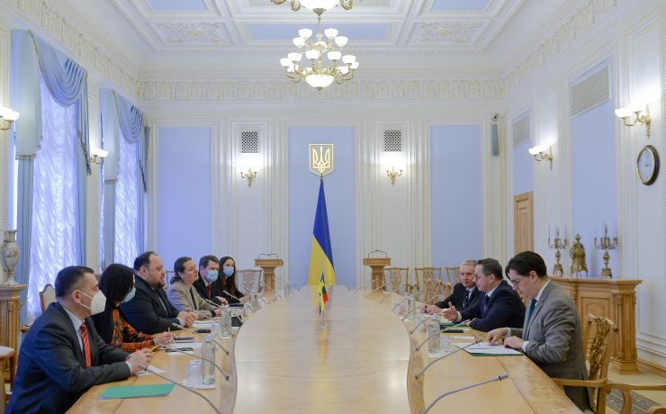 Зустріч Голови Верховної Ради України Руслана Стефанчука з членом Комітету Сейму Литовської Республіки у закордонних справах Жигімантасом Павільонісом