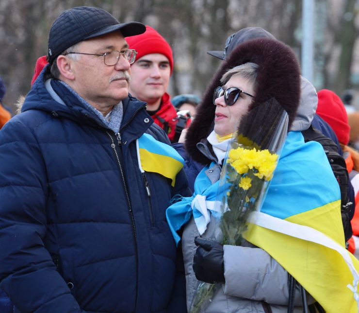 Марш Єдності за Україну в Києві.
 У Києві 12 лютого близько тисячі людей вийшли на Марш єдності за Україну на тлі загрози військового вторгнення Росії на українську територію. Учасники пройшли ходою від парку Шевченка до Майдану Незалежності. 
