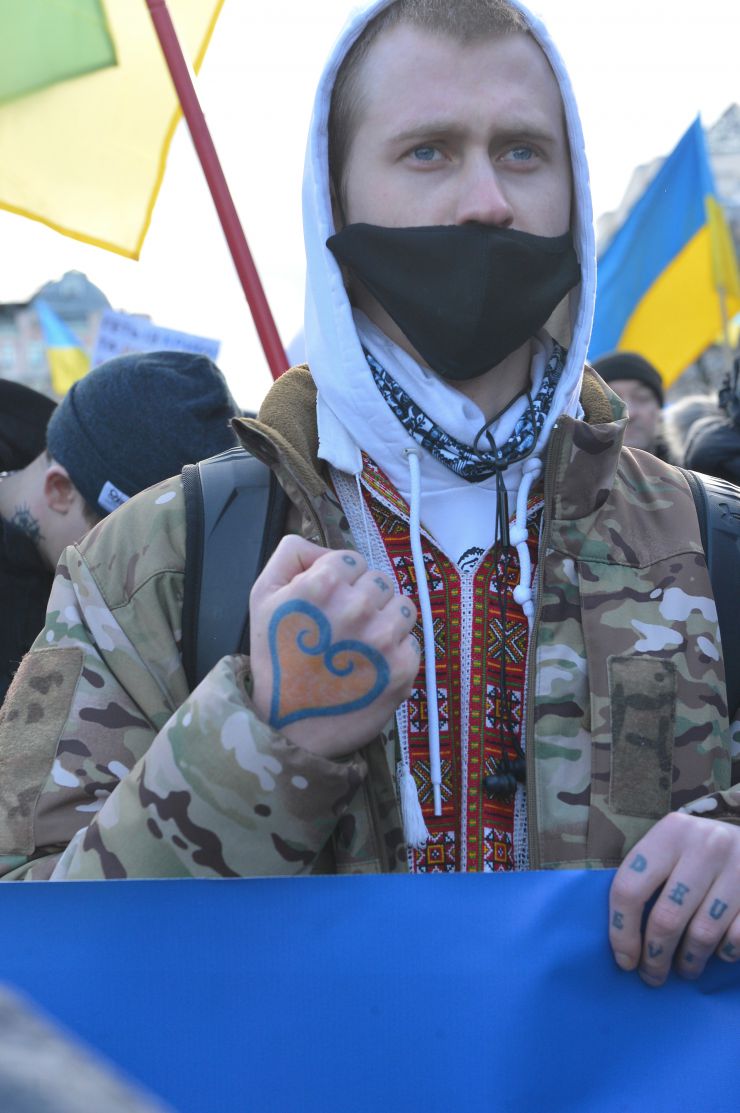 Марш Єдності за Україну в Києві.
 У Києві 12 лютого близько тисячі людей вийшли на Марш єдності за Україну на тлі загрози військового вторгнення Росії на українську територію. Учасники пройшли ходою від парку Шевченка до Майдану Незалежності. 
