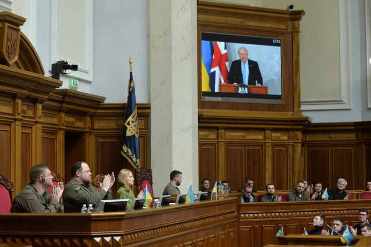 Прем’єр Великої Британії Боріс Джонсон звернувся до Верховної Ради України. Виступ відбувся у форматі відеозв’язку під час пленарного засідання 3 травня.