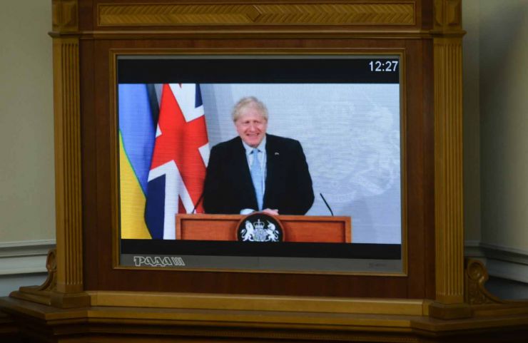 Прем’єр Великої Британії Боріс Джонсон звернувся до Верховної Ради України. Виступ відбувся у форматі відеозв’язку під час пленарного засідання 3 травня.