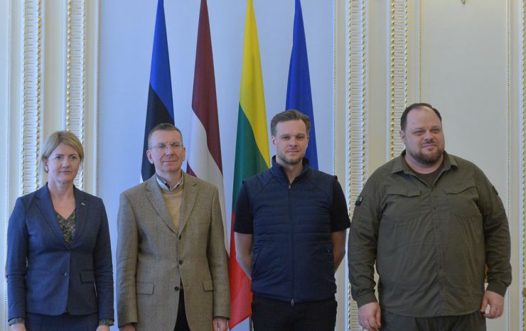 Голова Верховної Ради України Руслан Стефанчук  провів зустріч з міністром закордонних справ Естонської Республіки Евою-Марією Лійметс, міністром закордонних справ Латвійської Республіки Едгарсом Рінкевичсом та міністром закордонних справ Литовської Республіки Габріелюсом Ландсбергісом.
