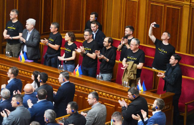 Пленарне засідання Верховної Ради України.

Президент Словаччини Зузана Чапутова виступила сьогодні у Верховній Раді.
