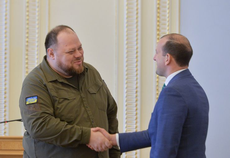 Зустріч Голови Верховної Ради України Руслана Стефанчука з Єврокомісаром з питань навколишнього середовища, океанів і рибальства Віргініюсом Сінкявічюсом