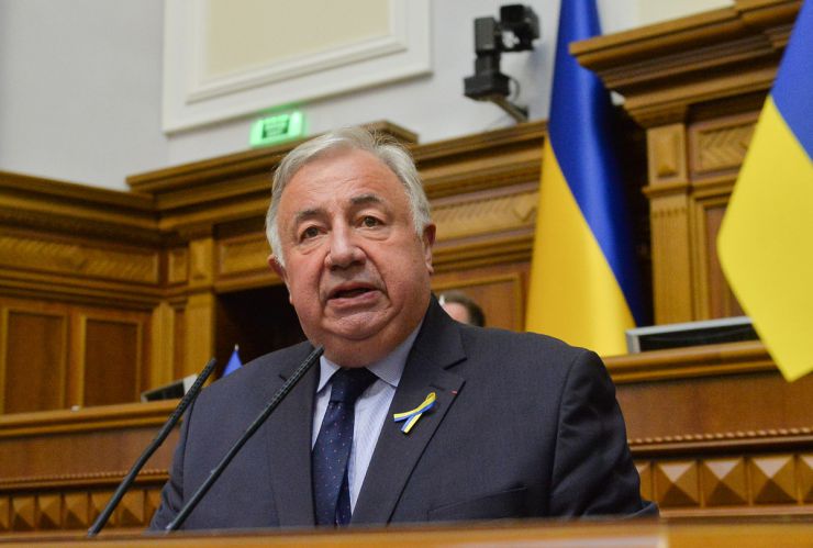 Засідання Верховної Ради України 9 липня. Голова Сенату Французької республіки Жерар Ларше виступив з промовою в українському парламенті.