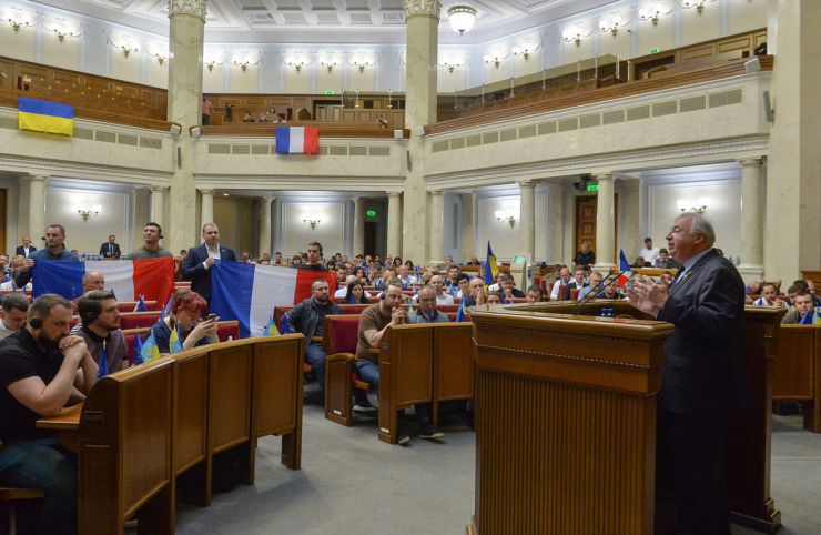 Засідання Верховної Ради України 9 липня. Голова Сенату Французької республіки Жерар Ларше виступив з промовою в українському парламенті.