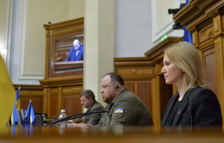 Засідання Верховної Ради України 9 липня. Голова Сенату Французької республіки Жерар Ларше виступив з промовою в українському парламенті.