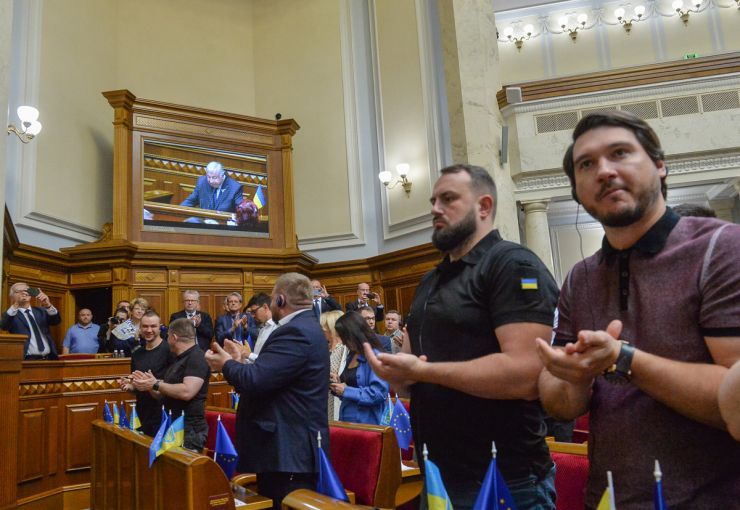 Засідання Верховної Ради України 9 липня. Голова Сенату Французької республіки Жерар Ларше виступив з промовою в українському парламенті.