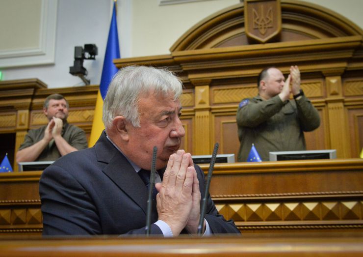 Засідання Верховної Ради України 9 липня. Голова Сенату Французької республіки Жерар Ларше виступив з промовою в українському парламенті.